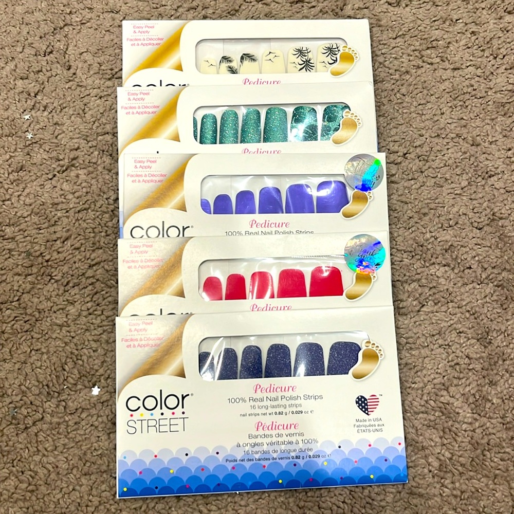 Color Street Pedicure Sets (Price for all 5 sets)